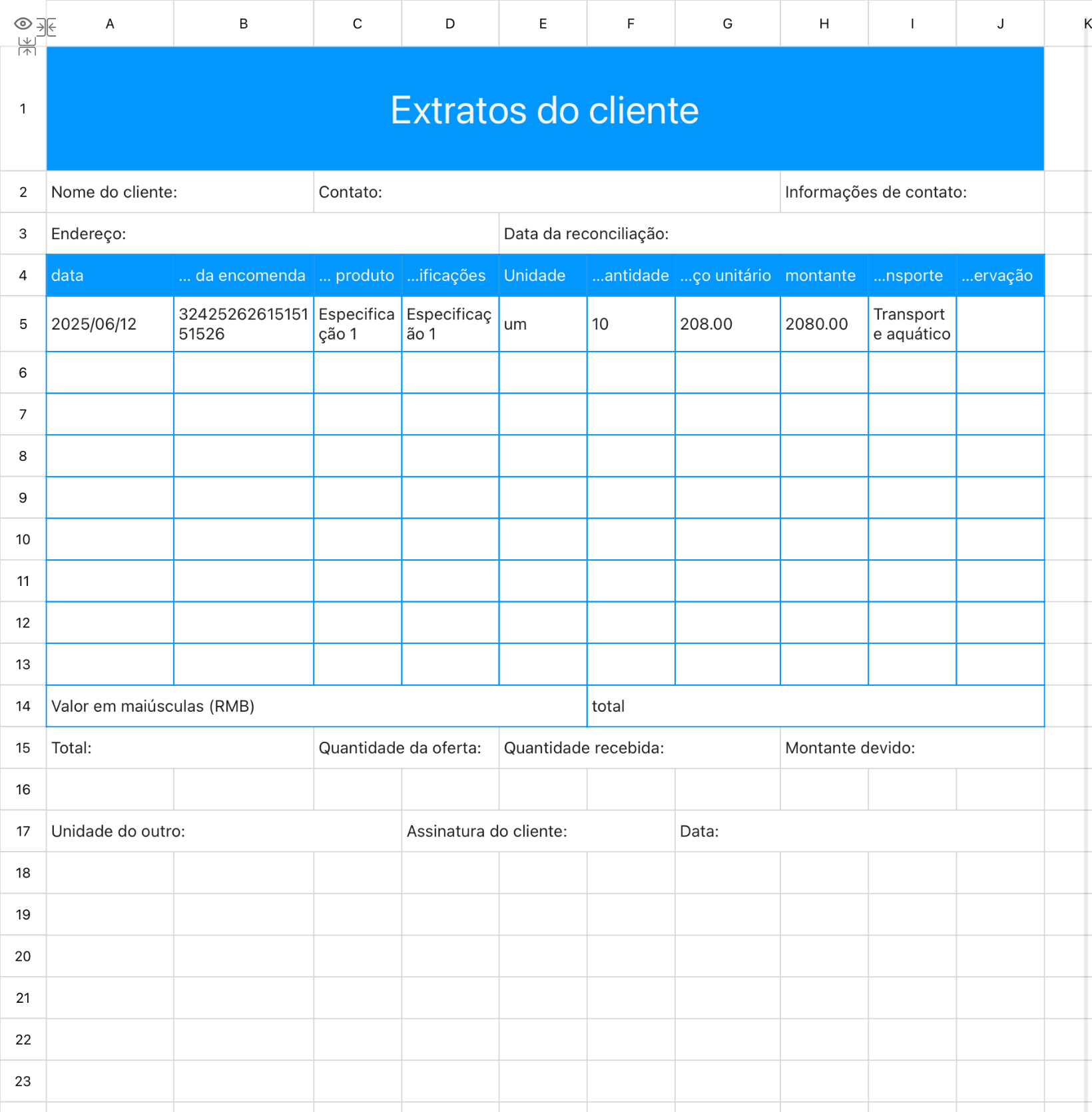 Contas do Cliente11